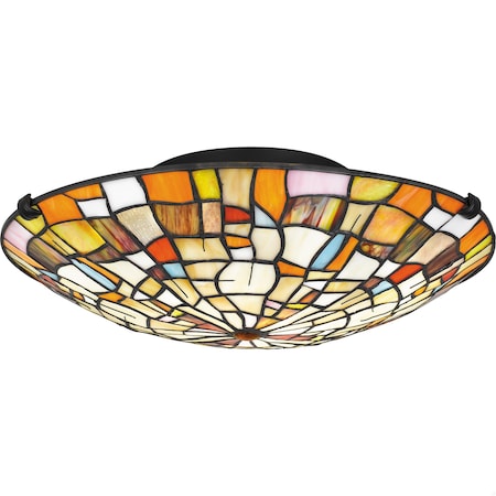 Quoizel Stinson 2-Light Matte Black Flush Mount TF5620MBK